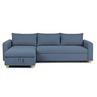 light blue sofa from article