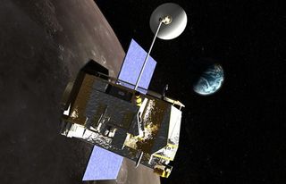 Artist's impression of NASA's Lunar Reconnaissance Orbiter.