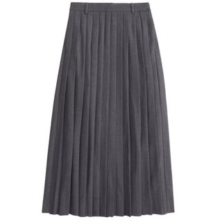 Abercrombie & Fitch Mid Rise Pleated Maxi Skirt