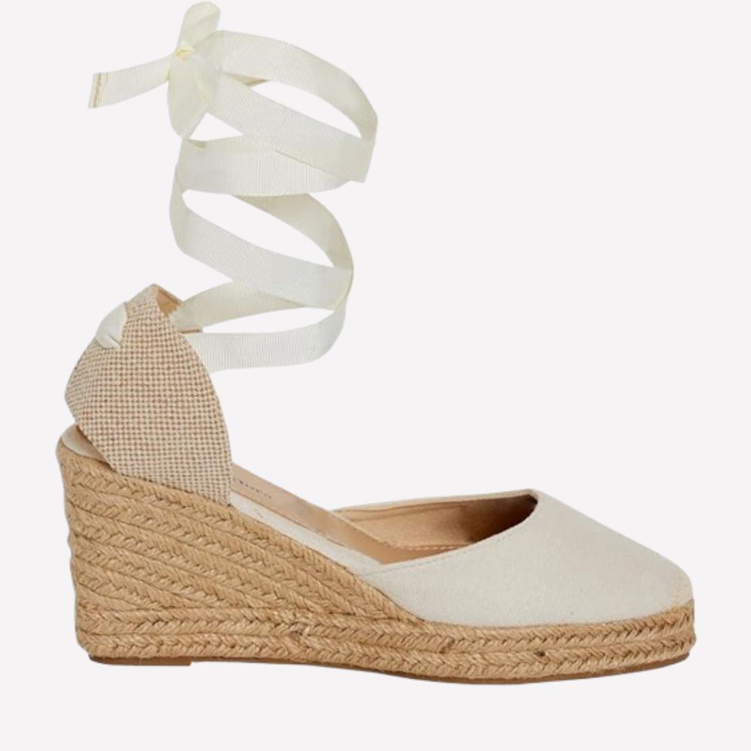 Lora Dora Neutral Espadrille Wedge Sandals