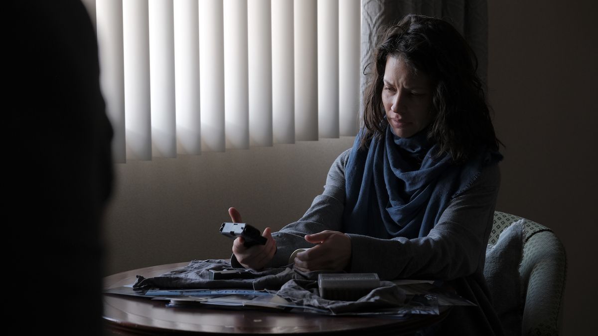 In Eugene Jarecki&#039;s &#039;Crisis,&#039; Evangeline Lilly plays Claire, a mother who begins her own investigation after her son dies under mysterious circumstances.