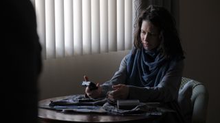 In Eugene Jarecki's 'Crisis,' Evangeline Lilly plays Claire, a mother who begins her own investigation after her son dies under mysterious circumstances.