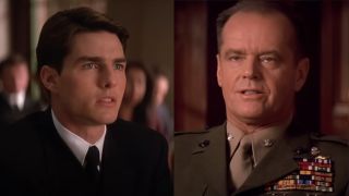 Toom Cruise and Jack Nicholson in separate shots from A Few Good men