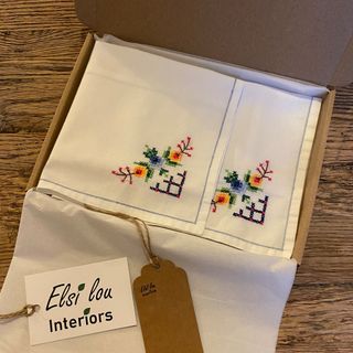 Elsi Lou Interiors Vintage embroidered napkins