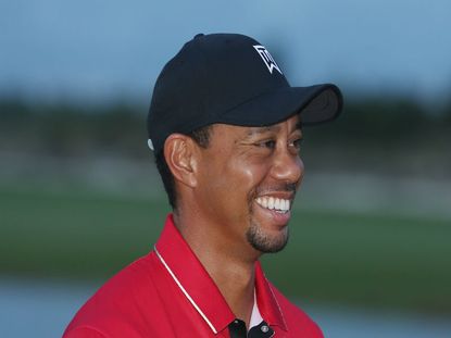 Tiger witnesses Hole-in-one at the Playgrounds