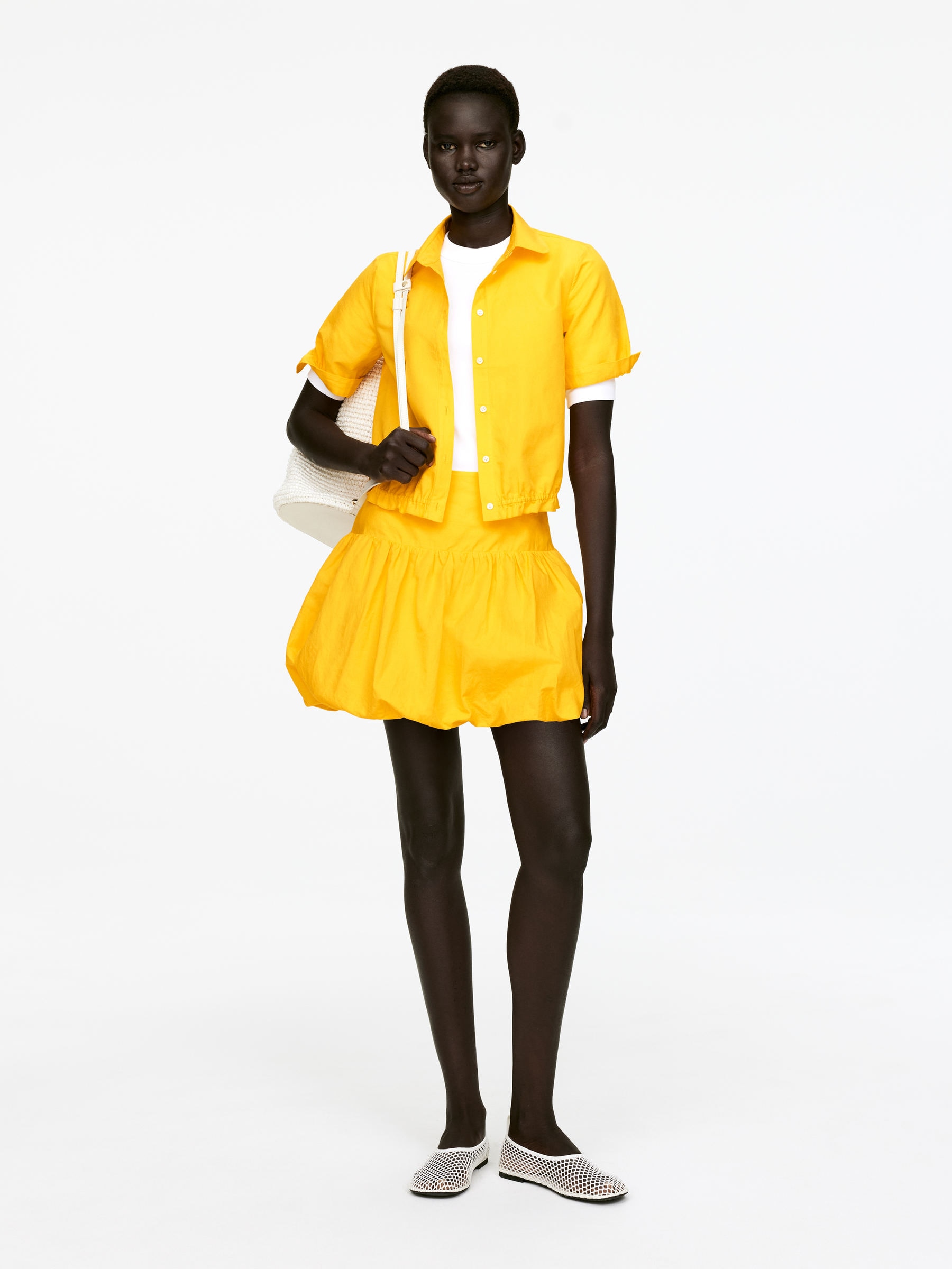 Balloon Mini Skirt – Yellow – Women – Arket Gb