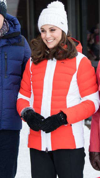 Princess of Wales arrives at Holmenkollen ski jump in 2018