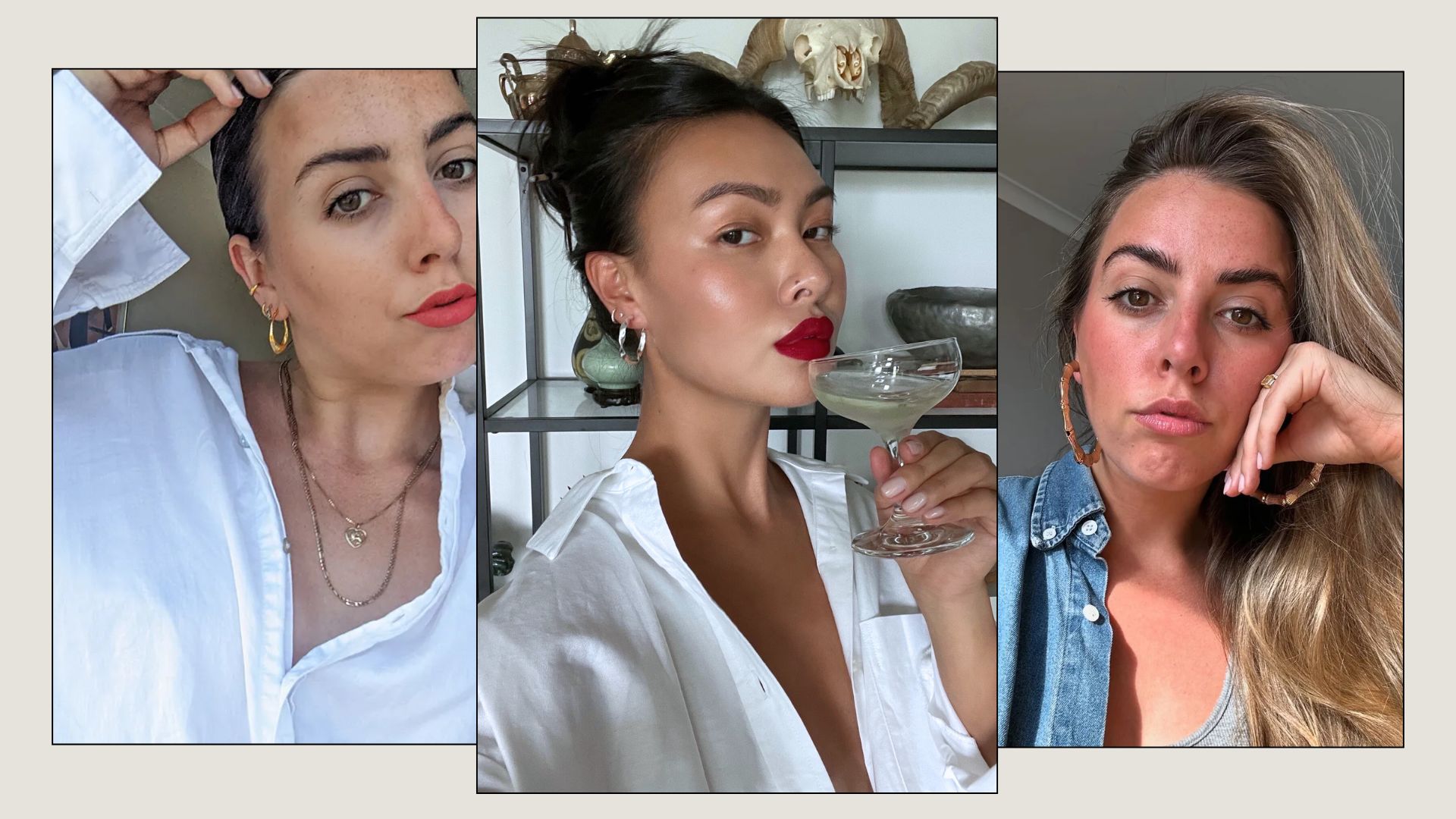 Beauty director Shannon Lawlor and influencer @mimixn with full, fluffy eyebrows