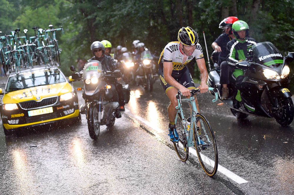 Sep Vanmarcke on his own during stage 12.