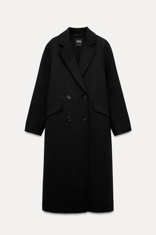 Double Breasted Wool Blend Oversized Coat