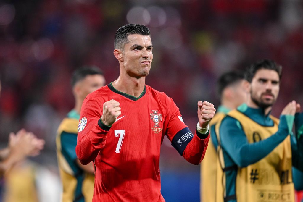 Cristiano Ronaldo in action for Portugal during Euro 2024