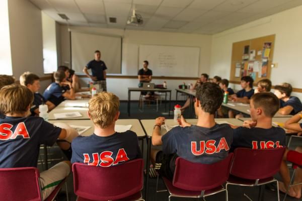 Evening sessions meant classroom time. Video instruction and BMC pro rider Stephen Ettinger were included in the curriculum.