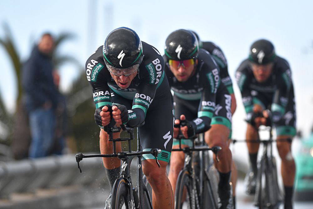 Maciej Bodnar and Bora-Hansgrohe suffered a collision with an errant spectator and finished 20th in the Tirreno TTT