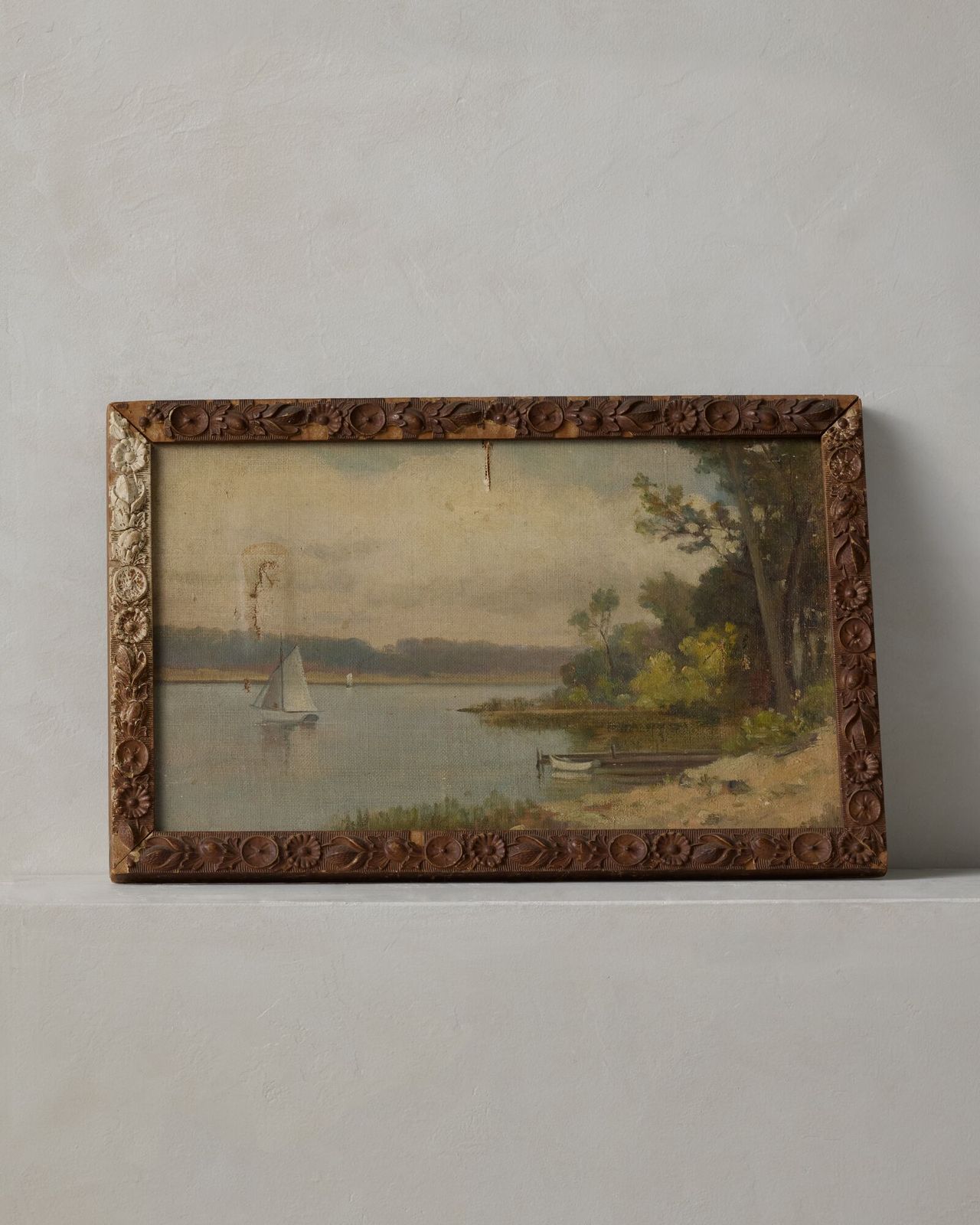 Lone Fox x Joon Loloi vintage framed landscape painting