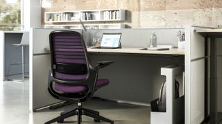 A steelcase Series 1 office chair at a desk