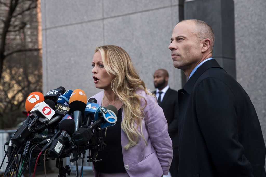 Stormy Daniels with her attorney, Michael Avenatti