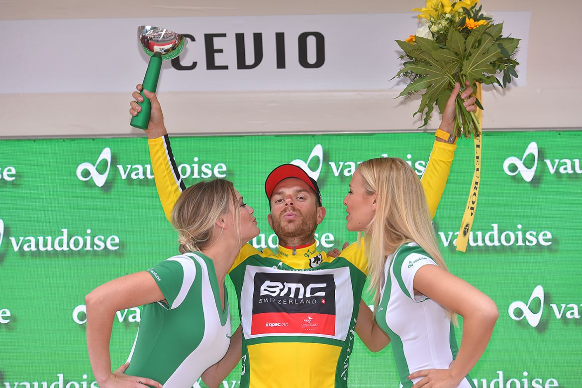 Damiano Caruso (BMC) enjoys his time in yellow