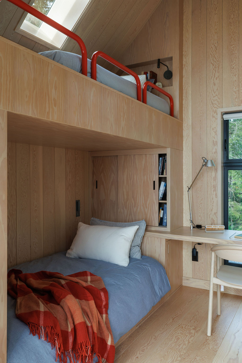 Wood-lined Canadian cabin interiors