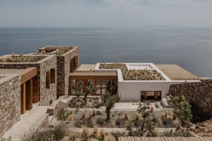 pool deck at Syros house Residence Viglostasi by Block722