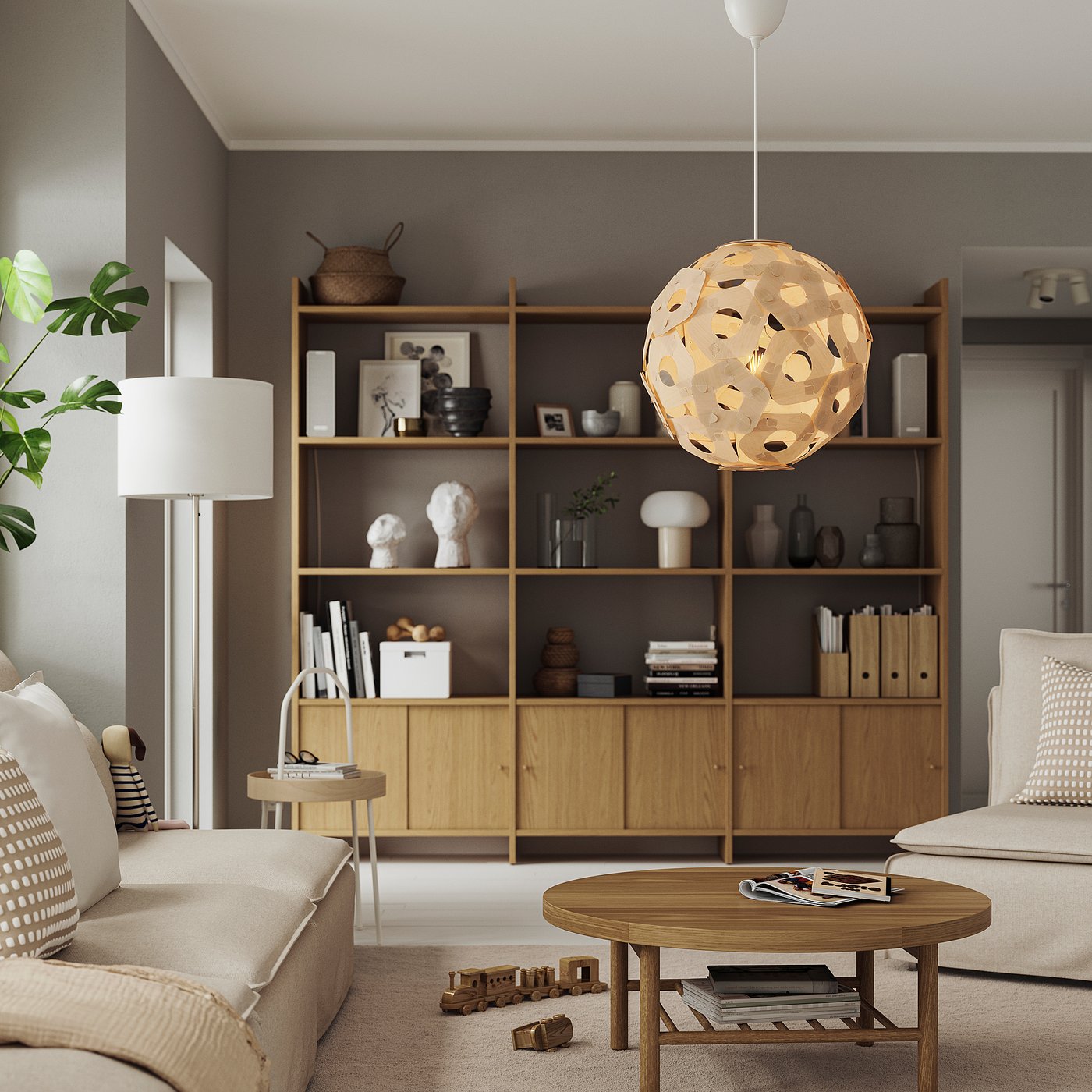 &amp;Ouml;dleblad Pendant Lamp Shade - Birch Veneer 48 Cm