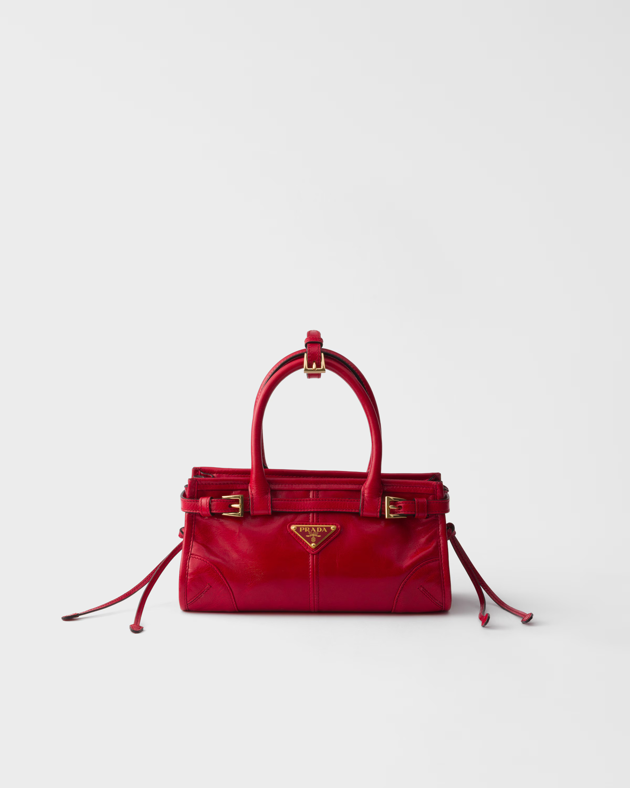 Prada, Bonnie Leather Mini Handbag in Red