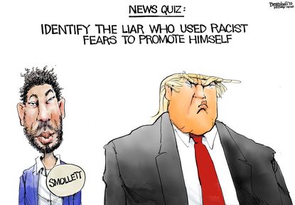 Political&nbsp;Cartoon&nbsp;U.S. Jussie Smollett Oscars Trump MAGA Hate Crime Hoax