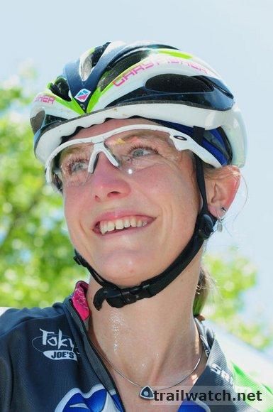 Heather Irmiger (Gary Fisher/Subaru) shown here on her 30th birthday at the US ProXCT race in Alabama