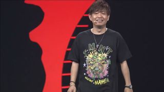 Screenshot of Yoshi-P at the 2023 Final Fantasy XIV Fan Festival