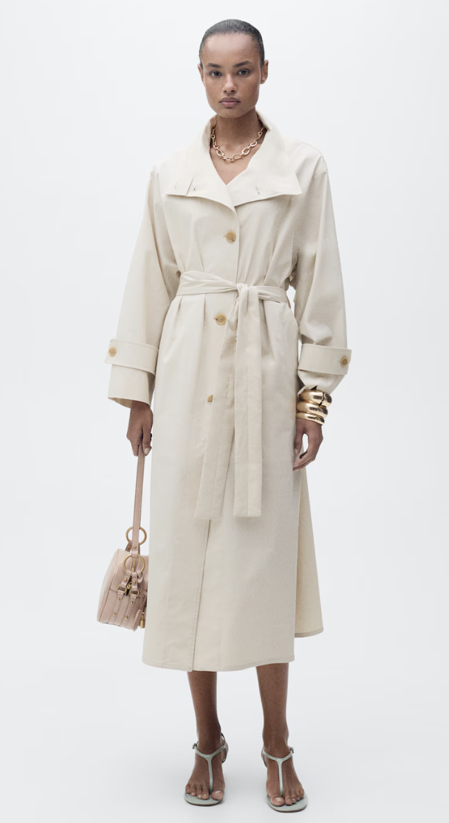 MANGO, Oversized Cotton Trench Coat - Women | Mango Usa