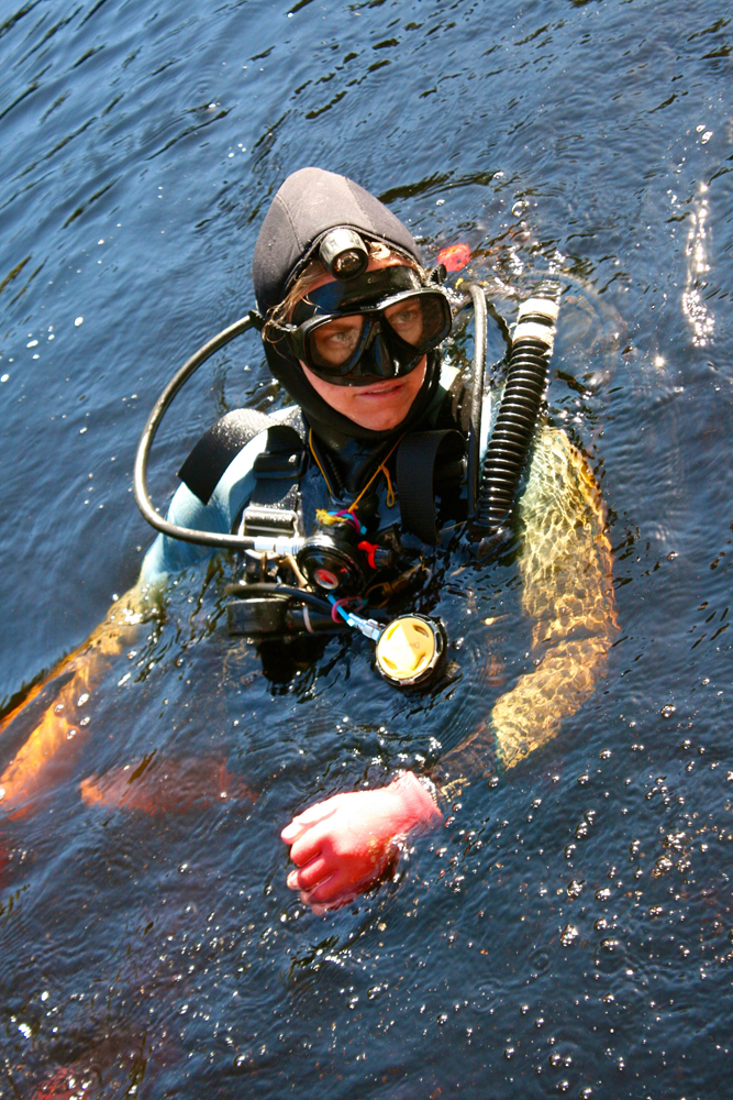 Jessi Halligan during the dive