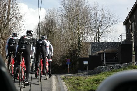 Trek-Segafredo riders recon this weekend's Omloop course