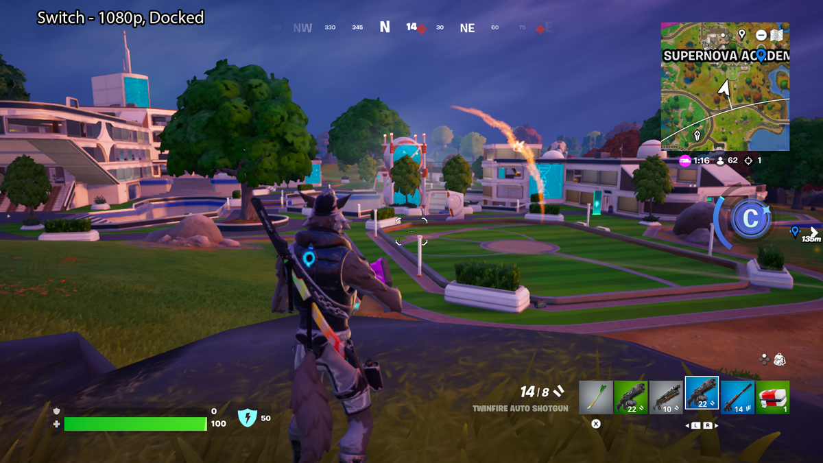 A view of Fortnite on the Nintendo Switch