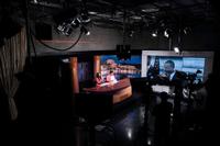 WASHINGTON, US- MAY 15: (L-R) Mikayla Newton and Katerra Jones, reporters with the Prince George's County during a news broadcast on May 15, 2025 in Largo, MD. CTV, a local Prince George's County new station founded in 1989 is slated to be shutdown due to sufficient budget cuts. (Michael A. McCoy/For The Washington Post via Getty Images)