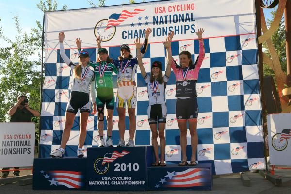 The Elite women's podium