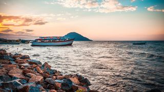 A boat on Lake Malawi