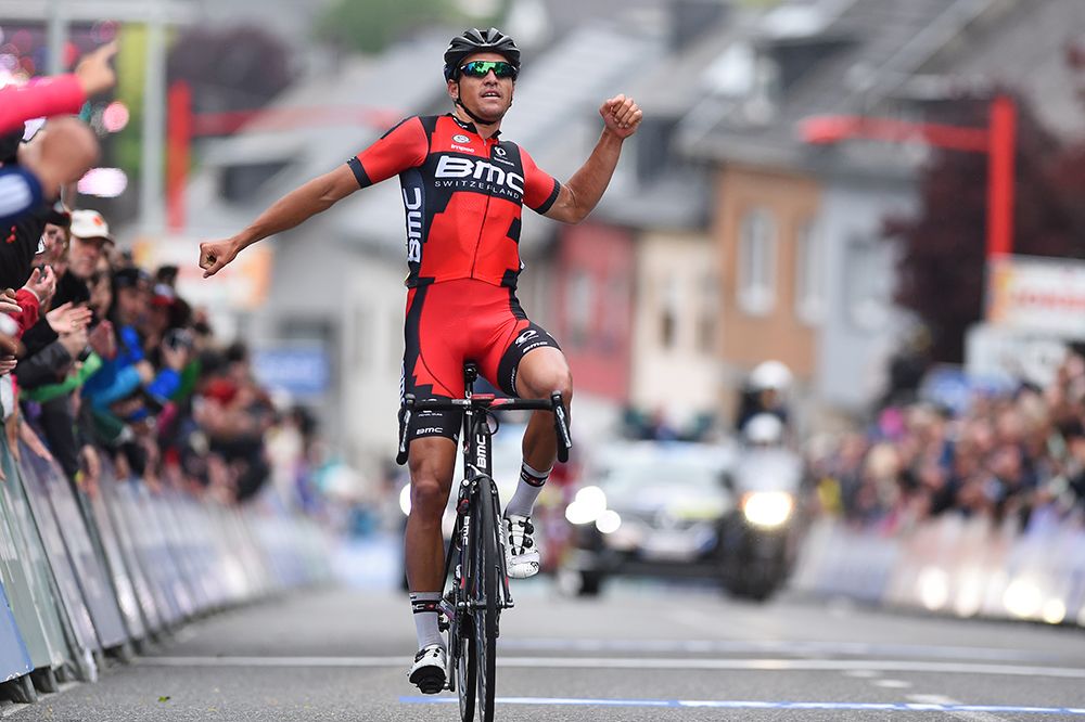 Greg Van Avermaet (BMC) punches the air