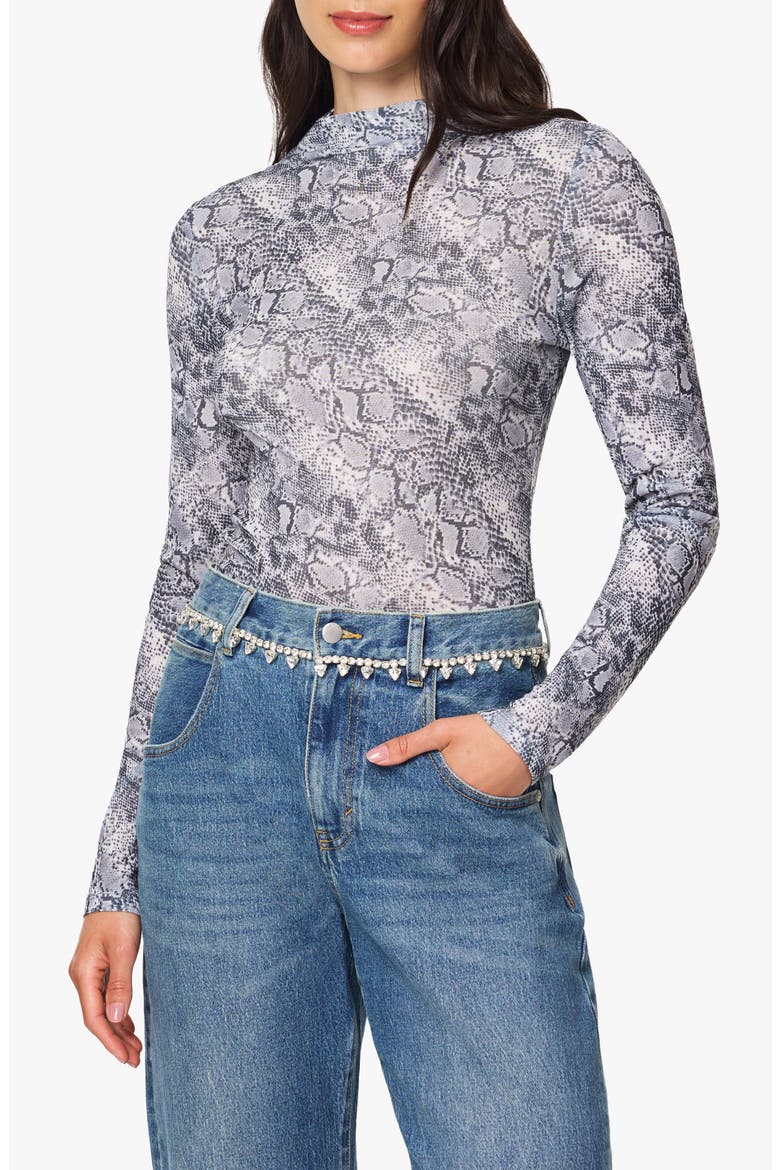 Turtleneck Cotton Blend Top
