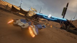 Star Wars Galactic Racer starting grid photo on Jakku