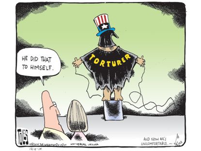 Political cartoon US torture CIA