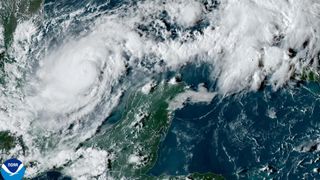 A satellite photo of Hurricane Milton taken above the Gulf of Mexico on Sunday (Oct. 6). 