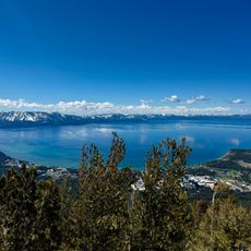 The view from Lake Tahoe from the Heavenly Village gondolas.