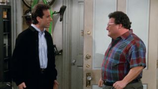 Jerry Seinfeld and Wayne Knight on Seinfeld
