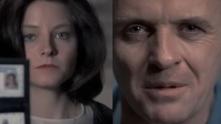 Clarice and Hannibal confront each other in The Silence of the Lambs