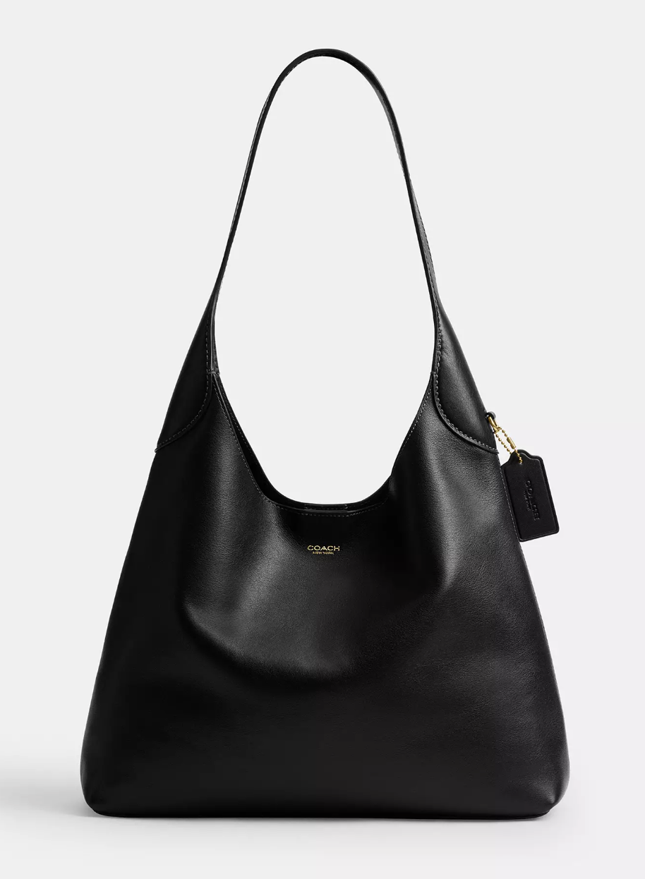 Coach, Brass/black Brooklyn Shoulder Bag 34