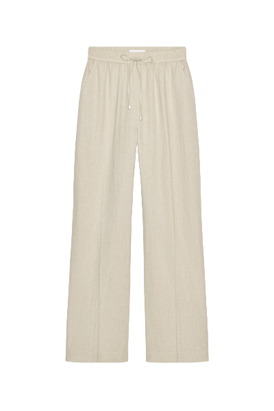 ZARA, Linen Blend Straight Pants