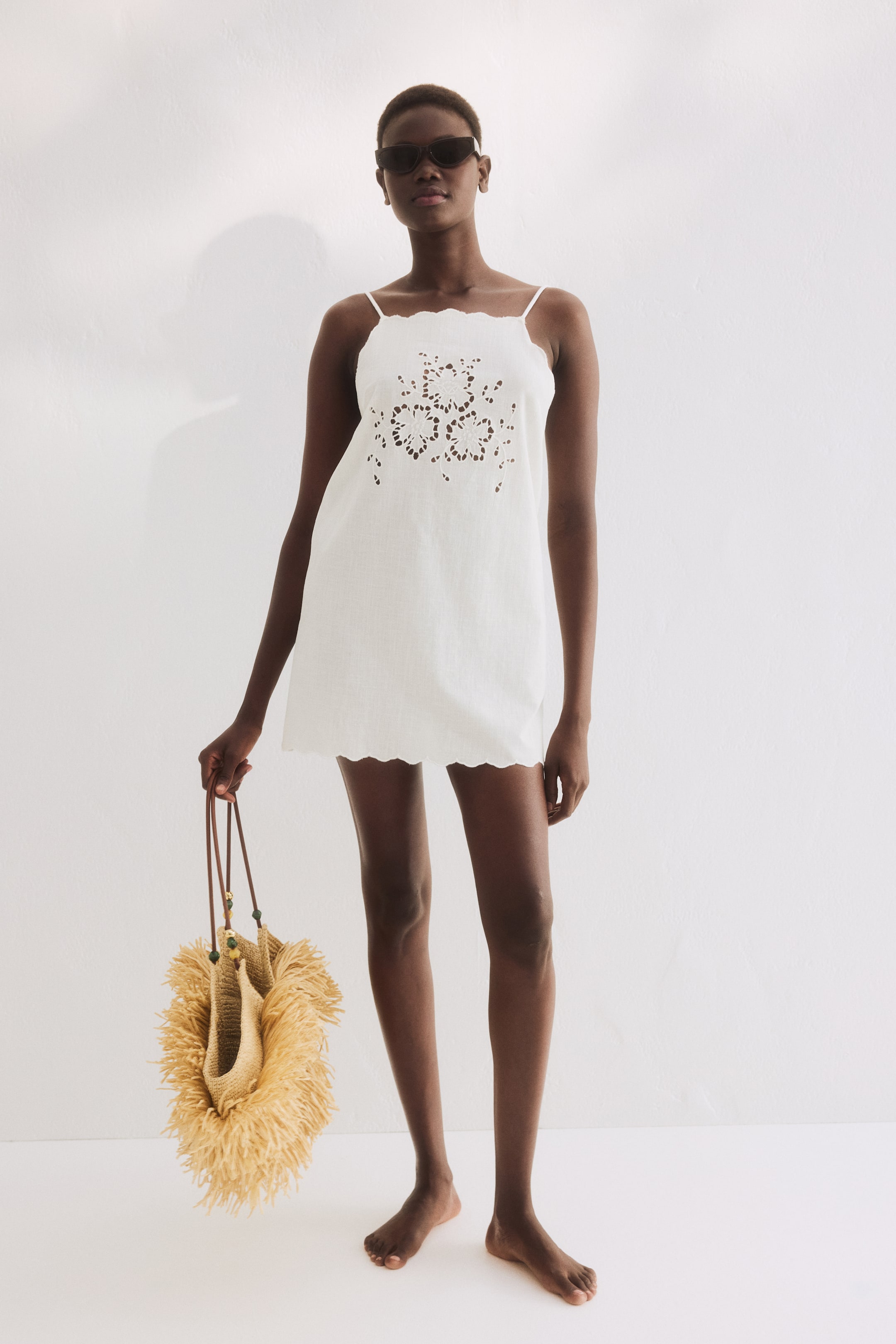 Broderie Anglaise Cotton Beach Dress
