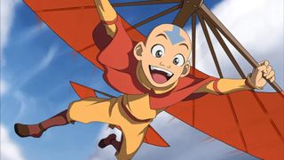 Aang flying in Avatar: The Last Airbender