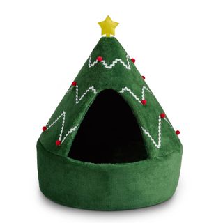 Vibrant Life Small Holiday Hideaway Pet Bed, Christmas Tree