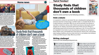 Topical Tuesday's article relating to how thousands of children don't own a book