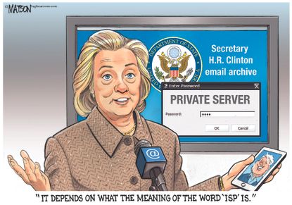 
Political cartoon U.S. Hillary Clinton email